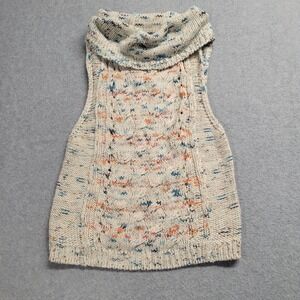Anthropologie Pilcro The Cowlneck‎ Tank Size XXSmall Cable Knit Colorful Sweater